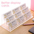 Office,3 9 540 SANRUI Clear Horizontal Business Card Holder Stand for Desk, Acrylic Desktop Display Name Cards Holders
