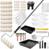 SOUTHGATE 36PCS Paint Roller Kit with 4-Section Pole, 9''& 4''Roller Trays, Heavy-Duty