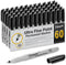 Permanent Marker, 60 Pack Ultra Fine Point, Quick-Drying Ink for Plastic, Wood, Stone, Metal, Glass