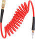 Hromee 1/4-Inch x 10ft Polyurethane Recoil Air Hose with Fittings, Compressor Hose with NPT Coupler Kit