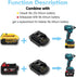 DM18M Converter for Dewalt & for Milwaukee to Makita Battery Adapter, Fit for Dewalt 18v-20v & for Milwaukee 18v M18 Lithium Batteries, Work for Makita 18v Cordless Power Tools