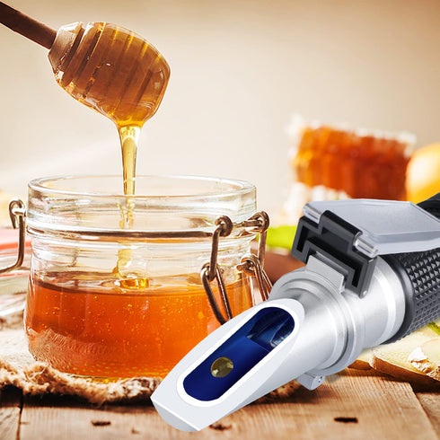 LEERCHUANG Brix Meter Refractometer 0~90%, Handheld for High Accurate Brix Measurement with ATC for Juices and Honey