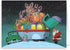 Camper and Santa Christmas Card - Stonehouse Collection, 18 Christmas Cards & 19 Envelopes, USA Made