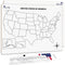 SCRIBBLEDO 11”x14” United States Map Dry Erase Board for Kids, Teacher Student Classroom Learning Practice