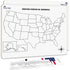 SCRIBBLEDO 11”x14” United States Map Dry Erase Board for Kids, Teacher Student Classroom Learning Practice