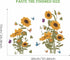 Vintage Sunflower Bouquet Wall Stickers, sacinora Floral Art Plants Wall Decals Removable Vinyl Peel and Stick