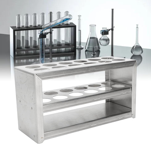 Tube Rack, 0.75in 12 Holes 3 Tiers Stainless Steel Test Tube Holder for Classroom, Lab School Scientific Experiments