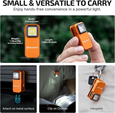 300 OLIGHT Oclip Rechargeable EDC Flashlight Lumens Dual Sources Compact Pocket Clip Light, Convenient USB C Charging