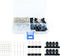Variety Office Supplies Clips Kit with Box, Binder Clips, Paper Clips, Hinge Clips, Push Pins for Home, School, and