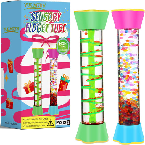 Cucue Sensory Fidget Tubes - Calming Toys for Kids & Adults- Sensory Tube