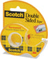 Scotch 136 Double-sided Tape,w/Dispenser,Permanent,1/2-Inch x250-Inch,CL
