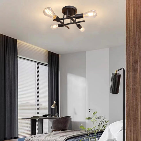 Modern Ceiling Light Fixture, Sputnik Chandelier, Mid Century Vintage Industrial Pendant Lighting for Living Room