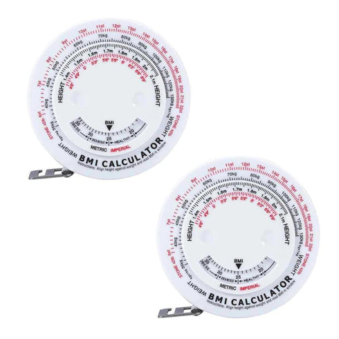 2 Pcs BMI Body Mass Index Retractable Tape, 150cm Body Tape Measures with BMI Calculator for Accurate Health Measurement