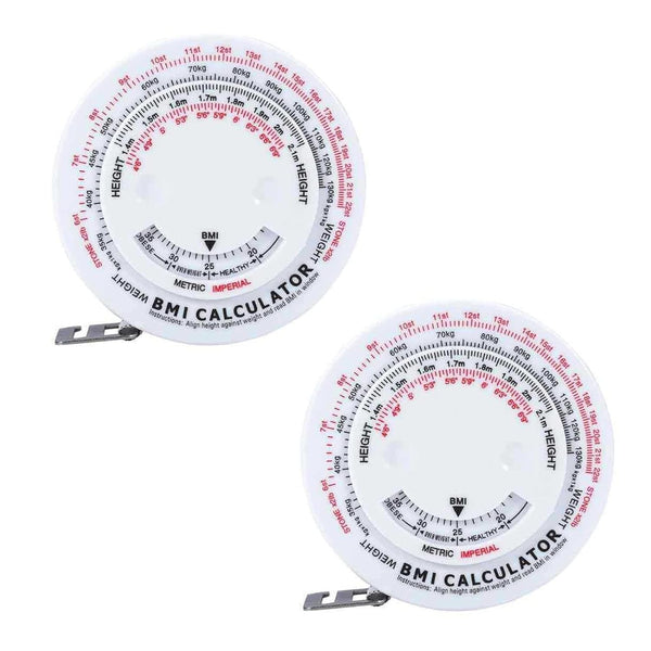 2 Pcs BMI Body Mass Index Retractable Tape, 150cm Body Tape Measures with BMI Calculator for Accurate Health Measurement