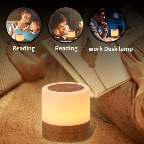 ERUN Lamp,13 4 1 Nursery Night Light for Kids, USB Rechargeable Small Desk RGB Colors & Brightness & Remote, Touch