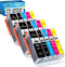 PGI-280 XXL CLI-281 XXL Compatible Ink Cartridges Replacement for Canon 280 281 (15-Pack, PGBK/BK/C/M/Y)