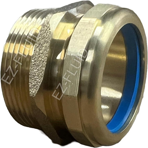 EZ-Fluid 1-1/2" MIP x 1-1/2" OD Slip Joint Brass Heavy Duty Waste Trap Adapter, 1