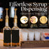 4 Pack Fresh Finest Coffee Syrup Pump Dispenser Compatible with Torani, Davinci, Jordans Skinny Syrups, Fits 25.4 Oz