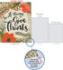 The Best Card Company Flower Thank You Greeting Card (8.5 x 11 Inch, Beautiful Floral Gratitude Notecard)