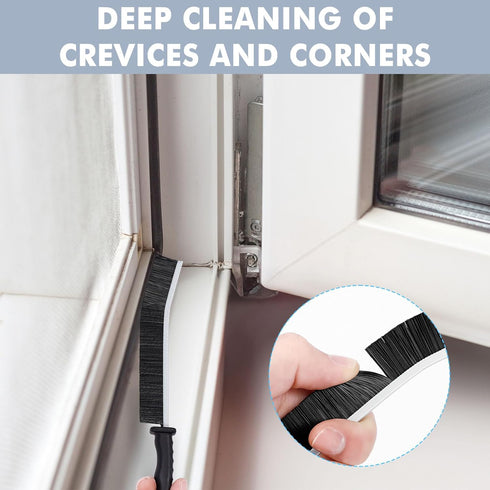 smcca 5Pcs Hard Bristle Crevice Cleaning Brush - Grout Cleaner Brush, Gap Cleaning Tools, Effective Tile Cleaning Brush