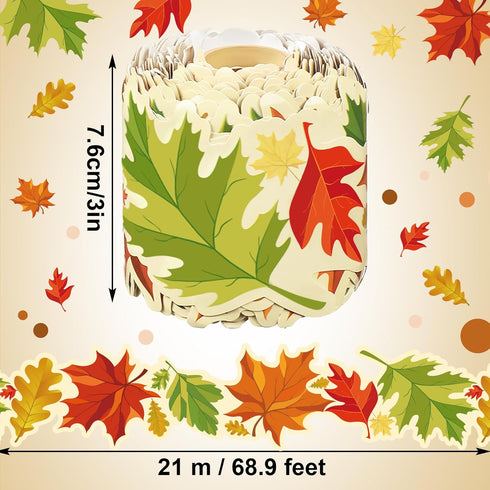 Fall Maple Leaf Border 68.9 Feet Bulletin Board Border Butterflies Flowers Bee Space Inspirational Cute Border for Classroom Bulletin Boards Chalkboard Wall Decor by Panelee