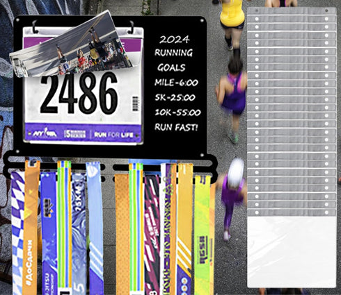 50 Pack Yarlung Race Bib Display Vinyl Protector Sheets, Clear Running Race Bib Holder Sleeves for Runners Players