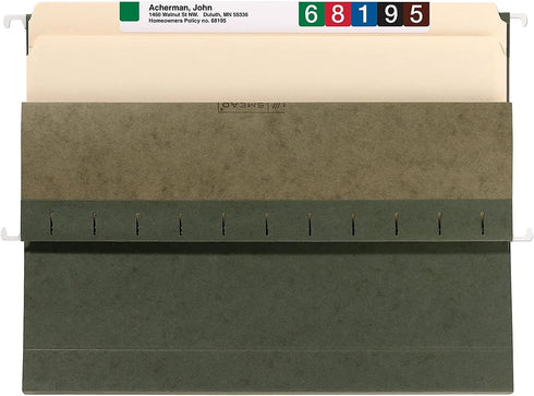 Smead Box Bottom Hanging File Folder, Letter Size, 1" Expansion, 25 per Box (64239)