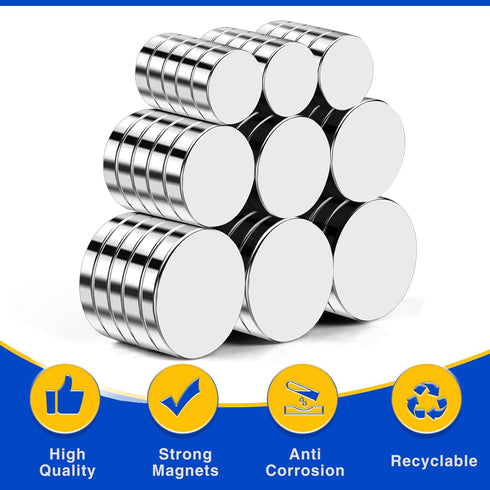 Small Magnets, 3 Assorted Sizes Rare Earth Magnets, Tiny Round Neodymium Disc Magnets for Refrigerator, DIY Projects