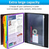 HABGP 12 Pocket Plastic Folders with Pockets - 6 Colors Multi Pocket Folder Binder with Dividers for Office Organizer
