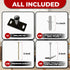 Set 4 (1/4 inch (10 inch of Floating Shelf Brackets Heavy Duty Thick Baseplate) Painted Black Mild Steel/Bracket