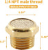 12 Pcs Pneumatic Sintered Brass Air Muffler Silencer, 1/4 NPT Male Air Silencer Fitting