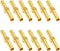 JoyTube Brass Hose Barb Fitting, 1/4" Barb Hose Union, Fuel Gas Water Air (Pack of 12)