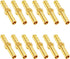 JoyTube Brass Hose Barb Fitting, 1/4" Barb Hose Union, Fuel Gas Water Air (Pack of 12)