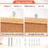 WALGLASS Cork Board 36" x 24" Wooden Frame Bulletin Board, Pin Cork Board for Home Office Decoration, 10 Pins