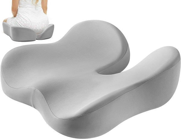 Seat Cushion for Tailbone & Sciatica Pain Relief - Plush Yet Supportive
