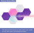 PATIKIL Felt Bulletin Board, 11"x9.4" 8 Packs Self Adhesive Hexagon Felt Tiles for Sound Proofing, Wall Panels with 30