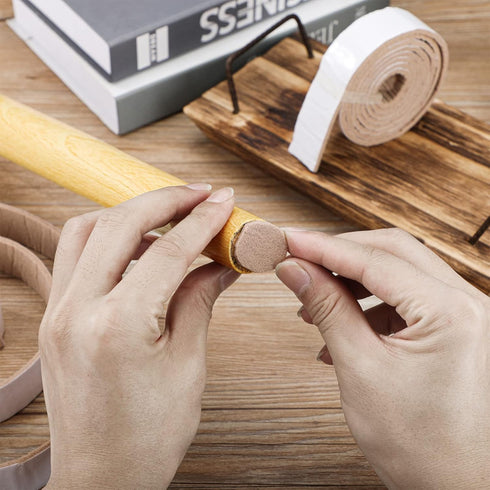 Felt Strips with Adhesive Backing, 2 Packs Non Slip Furniture Pads, Felt Tape for Protecting Hardwood Floors (120 x 1 x