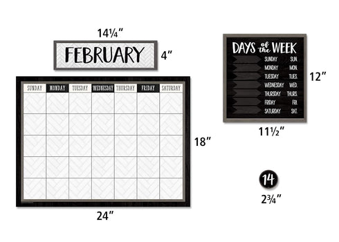 Teacher Created Resources Modern Farmhouse Calendar Bulletin Board for Classroom Organization