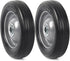 (2-Pack) AR-PRO 6” x 1.5” Flat Free Solid Rubber Wheel Assemblies, Heavy-Duty Replacement Hand Truck Wheels