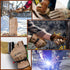 Leather Work Gloves for Men or Women, Large Gardening, Welding, Construction, Durable Cowhide