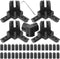 4Set 4040 3-Way End Corner Bracket with M6x12mm Screws for 4040 Aluminum Extrusion Accessories, Black