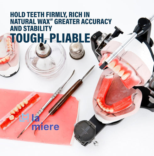 20PCS Dental Base Plate Wax Sheets, Molding Casting Utility for Denture, Bite Casting Laboratory Supply