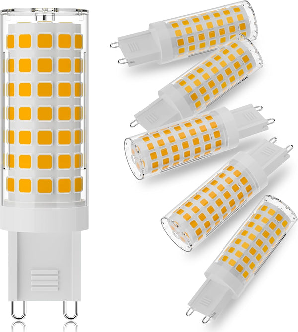 G9 LED Bulb 6W,60W Halogen Equivalent,2700K Warm White,High Brightness 600LM, AC120V T4