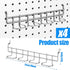 4 Pieces Pegboard Pliers Holders, Stainless Steel Hooks Accessories for Tool Organization in Shop Store