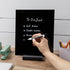 Black Acrylic Dry Erase Board with Stand, 10"x12" Desktop Whiteboard with Marker, Small Erasable Blackboard for Home