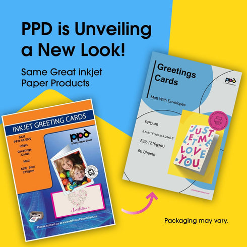 8.5 11 5.5 8.5 (50 PPD Greeting Card Paper, Printable Greeting Cards With Envelopes for Inkjet Printer, x Blank Half