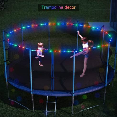 JMEXSUSS 8 Modes Solar Rope Lights Outdoor, 39.4ft 120LED Waterproof PVC Tube Solar Fairy Lights (Multi Color)