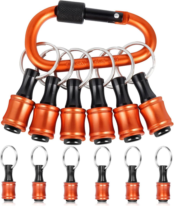 Bit Holder 1/4 inch Hex Shank Screwdriver Bits Holder, Portable Extension Bar Keychain Screw Adapter for Drill Bits