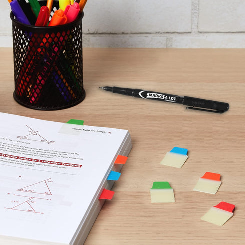 Avery Mini Ultra Tabs, 1" x 1.5", 80 Repositionable Tabs, Assorted Primary Colors, 2-Side Writable (74763)