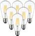 ANWIO Dimmable Vintage LED Edison Bulbs, 5W (60W Equivalent), 500lm, 2700K Warm White Light, E26 Medium Base, Clear